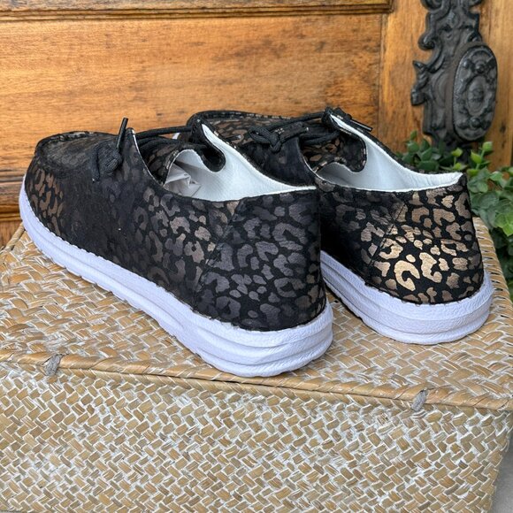 NEW Metallic Gold & Black Leopard Slip-On Shoes – EU 40 (Women’s 9) - Picture 2 of 8